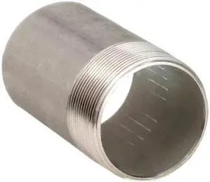 ZORO SELECT T4WNH10 1-1/2" MNPT x 6" TOE Stainless Steel Pipe Nipple Sch 40