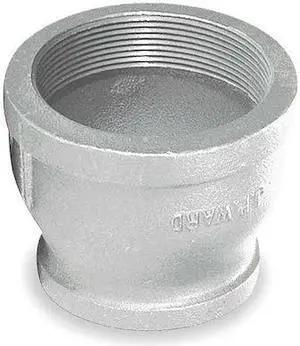 ZORO SELECT 2WJ53 3" x 1-1/4" FNPT Galvanized Reducer