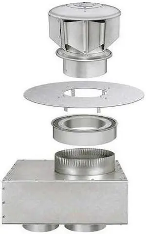 DAYTON 32V264 Horizontal Combustion Air Inlet Kit,5 In