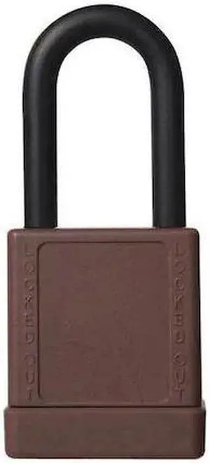 ZORO SELECT 48JR70 Lockout Padlock,KD,Brown,2"H,PK6