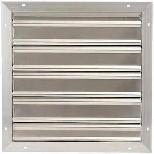DAYTON 3HHN7 18 in 21"H-W 5 1/4"L Aluminum Backdraft Damper, 18-1/2 in x 18-1/2