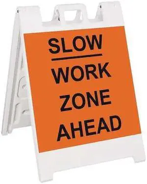 ZORO SELECT 136-WLGQ2426-OBEG Barricade Sign, Plastic, Engineer, 36 in Height, ZORO SELECT 136-WLGQ2426-OBEG Barricade Sign, Plastic, Engineer, 36 in Height,