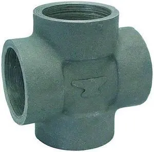 ANVIL 0362037806 Cross Cross, 1" Pipe, Socket Weld, Black Forged Steel, Class