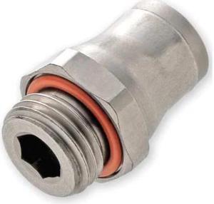 LEGRIS 3601 04 52 Male Connector, 5/32 in Tube Size, Brass, Silver