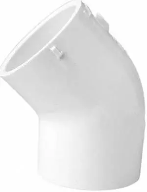 ZORO SELECT 417015 PVC Elbow, 45 Degrees, Socket x Socket, 1-1/2 in Pipe Size