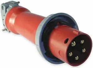 HUBBELL HBL5100P7W IEC Pin and Sleeve Plug,4P,5W,100A,480V