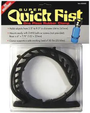 ZORO SELECT 20020 Cable Clamp, Rubber, 9-1/2 in Bundle Dia., Black