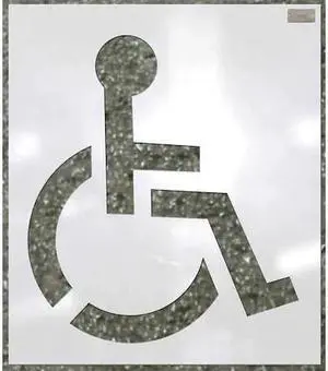C.H. HANSON 70340 Stencil,Handicapl,21-1/2 x 21-1/2 In.