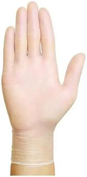 CONDOR 3BA46 Disposable Gloves, vinyl, Powder Free, Clear, S, 100 PK