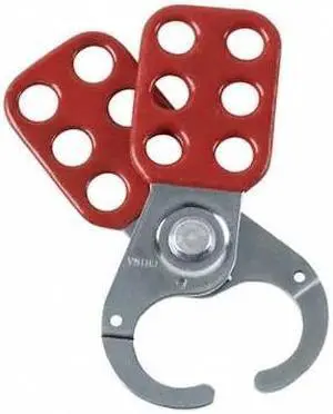 BRADY 65375 Steel Lockout Hasp, Vinyl-Coated Handle, Standard, 1 in Inside Jaw