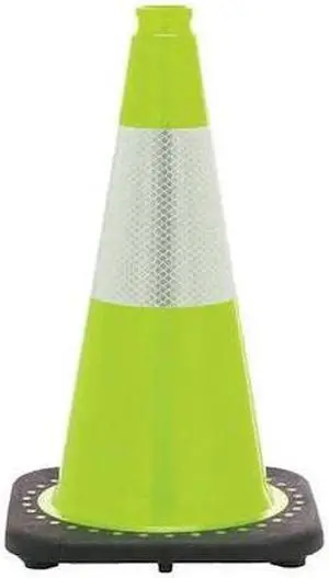 ZORO SELECT RS45015C-L3M6 Traffic Cone, PVC, High-Intensity Prismatic, 18 in
