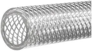 ZORO SELECT ZUSA-HT-58 Reinforced Clear PVC Tubing, 1/2" ID x 5/8" OD x 10 Ft. L