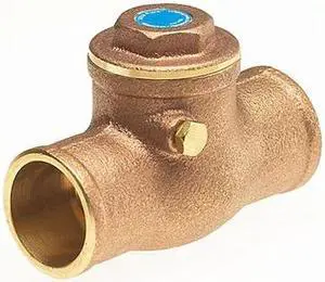 MILWAUKEE VALVE UP0968000114 1-1/4" Solder Low Lead Brass Swing Check Valve