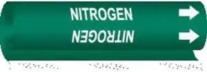 BRADY 5728-II Pipe Marker,Nitrogen,Gn,2-1/2 to7-7/8 In