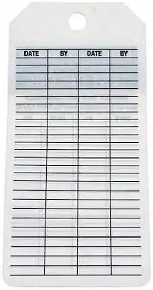 ZORO SELECT 43Z218 Tag, Emergency Shower & Eye Wash Test, Cardstock, 6 1/4 in H