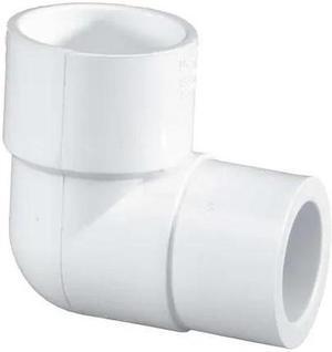 ZORO SELECT 406101 PVC Reducing Elbow, Socket x Socket, 3/4 in x 1/2 in Pipe