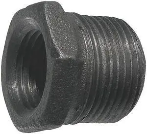 ZORO SELECT 521-916BC Hex Bushing Hex Bushing, 4" x 1-1/4" Pipe, FNPT x MNPT,