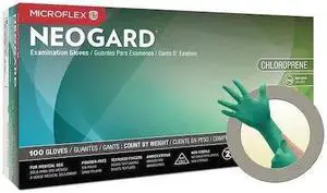 ANSELL C524 C520, Disposable Gloves, 3.9 mil Palm, Neoprene, Powder-Free, XL