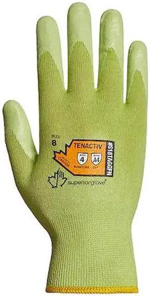 SUPERIOR GLOVE S18TAGGFN-6 Knit Gloves, Cut Level A4 ,Dipped ,Foam Nitrile