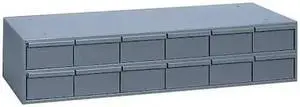 DURHAM MFG 013-95 Drawer Bin Cabinet, 11-5/8 In. D, Gray