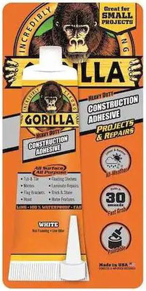 Gorilla Glue 8020002 Construction Adhesive, 2.5 Oz