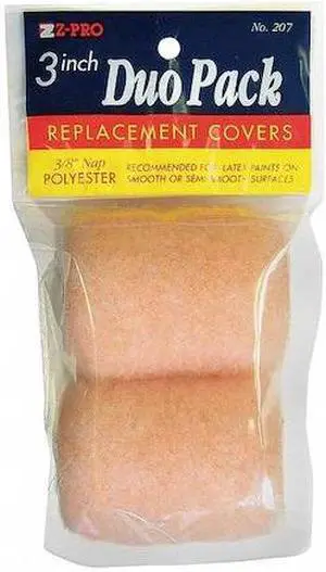 PREMIER 207 3" Paint Roller Cover, 3/8" Nap, Polyester
