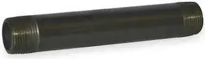 ZORO SELECT 1LMG2 3/4" x 3-1/2" Black Pipe Nipple Sch 80