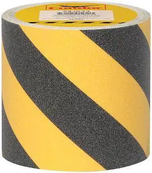 CONDOR GRAN15294 Antislip Tape,6" W,60.0 ft L,Blk/Ylw,PK2