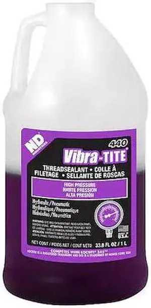 VIBRA-TITE 44000 Pipe Thread Sealant, 440, Purple, Liquid, 1 L Bottle