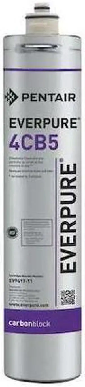 EVERPURE EV961716-75 Quick Connect Filter, 1.7 gpm, 5 Micron, 3" O.D., 3 in H