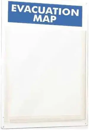 ZORO SELECT 45381 Evacuation Map Holder,15 x 11 In.
