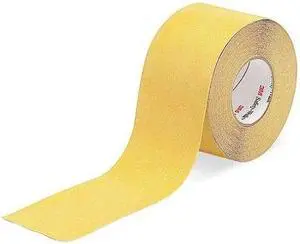 3M 630-4X60 Anti-Slip Tape Mineral Coated 60 Grit Size, Yellow, 4" W x 60 ft.