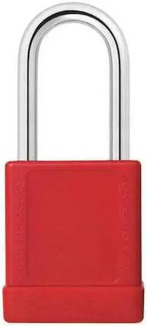 ZORO SELECT 48JT02 Lockout Padlock,KA,Red,2"H,PK3