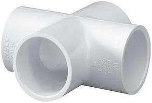 ZORO SELECT 420025 PVC Cross, Socket x Socket x Socket x Socket, 2-1/2 in Pipe
