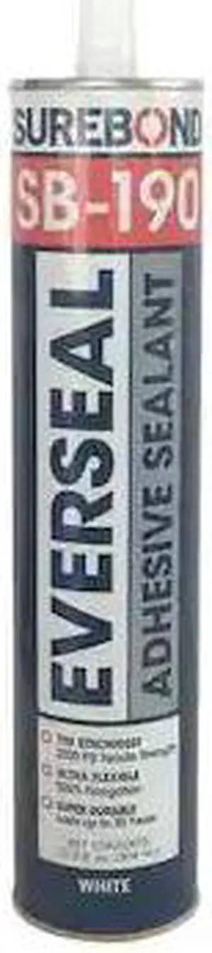 SUREBOND SB-190 T WHITE Hybrid Sealant, 10.3 oz, Cartridge, Whites, Hybrid