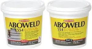ABATRON 5512QKR Epoxy Adhesive, 55-1 Series, Gray, 4 lb, Pail, 1:01 Mix Ratio,