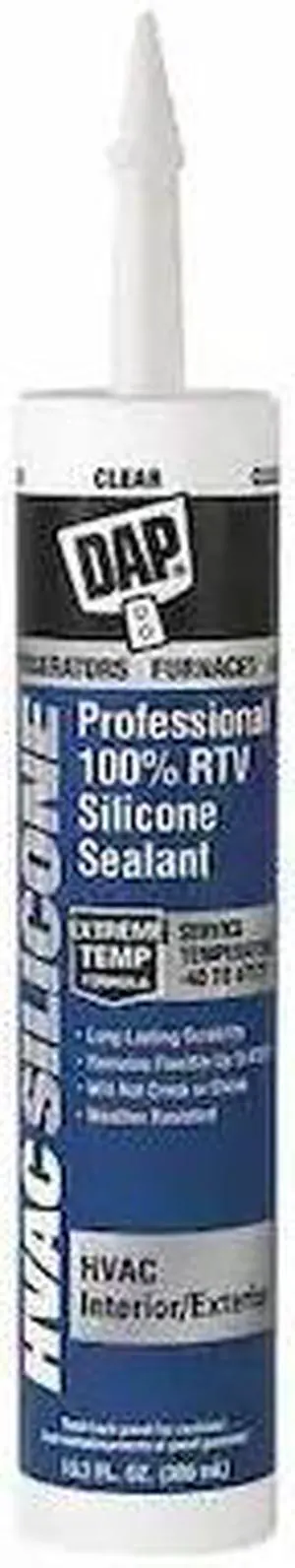 DAP 08011 Waterproof Silicone Sealant, 10.3 oz, Clear, Temp Range -45 to 475