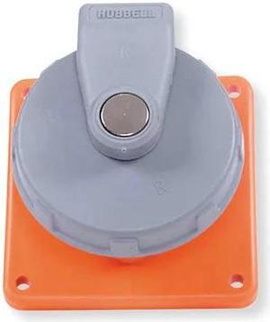 HUBBELL WIRING DEVICE-KELLEMS HBL420R12W Watertight Pin & Sleeve Receptacle, 20