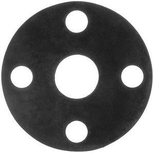 ZORO SELECT BULK-FG-481 Full Face Viton Flange Gasket for 2" Pipe, 1/8" Thick,