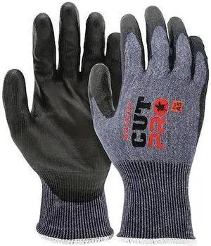 MCR SAFETY 92738PUM Coated Gloves, Cut Level A5 ,Dipped ,Polyurethane ,Smooth