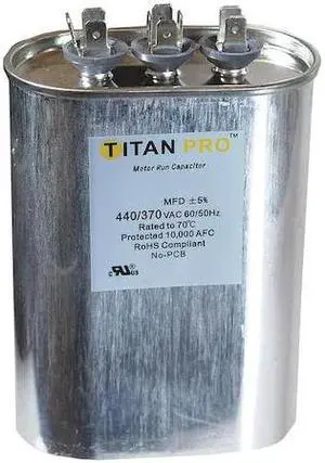 Titan Pro Dual Run Capacitor,30/75 MFD,4 23/64"H  TOCFD3075