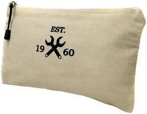 WESTWARD 32PJ41 Tool Bag, White, Canvas, 1 Pockets