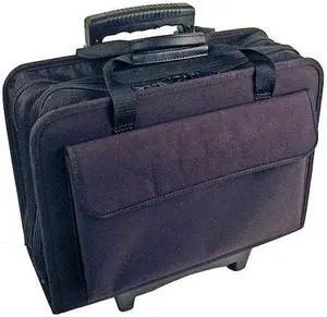 PLATT 689ZTH Rolling Tool Bag, Nylon, 50 Pockets, Black, 3-1/4" Height