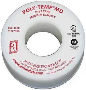 ANTI-SEIZE TECHNOLOGY 16035 Sealant Tape,1/2 In.W,520 In.L