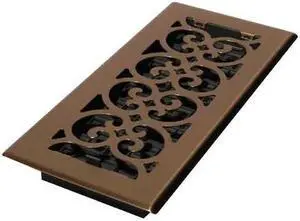 DECOR GRATES SPH410-A Floor Register 5.5 X 11.5, Antique Brass, Brass