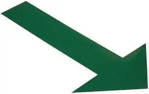 MIGHTY LINE ARROW10G Arrow Tape Floor Marking Vinyl Green, 6" W x 10" L, 50 mil MIGHTY LINE ARROW10G Arrow Tape Floor Marking Vinyl Green, 6" W x 10" L, 50 mil