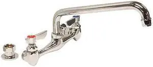 DOMINION COMMERCIAL FAUCETS 77-9008 Low Arc Service Sink Faucet 2, Wall, Brass