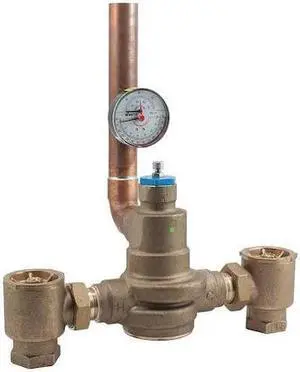POWERS LFSH1434 W/TP GAUGE Mixing Valve,Lead Free Brass,125 psi