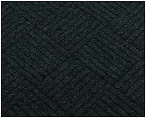CONDOR 34L256 Entrance Mat, Polypropylene, 3/8 in Thick, Charcoal, 3 ft W x 5