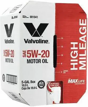 VALVOLINE 881041 Motor Oil,5 gal. Sz,5W-20 SAE Grade,Box